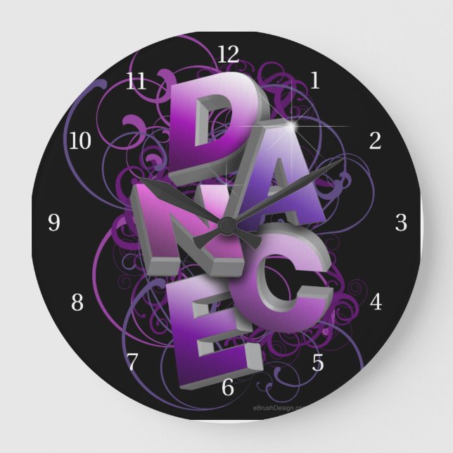 3D Dance (summer) Large Clock (Front)
