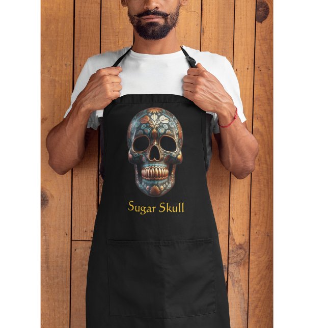 3D Day of the Dead skull, custom Apron (Creator Uploaded)