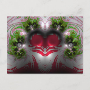 ~ 3D Design Pattern ~ Christmas Colours~ Postcard