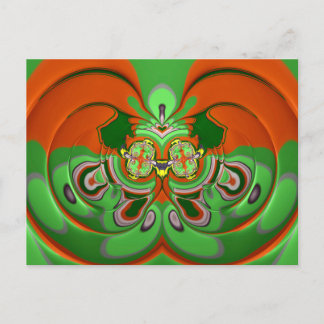 ~ 3D Design Pattern ~ Christmas Colours~ Postcard