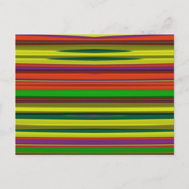 ~ 3D Design Pattern ~ Christmas Colours~ Postcard (Front)
