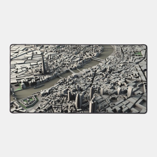 3D Digital Map of London Deskmat (Front)