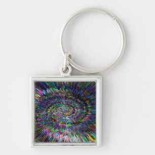 3D Dimensional Art Abstract Key Ring