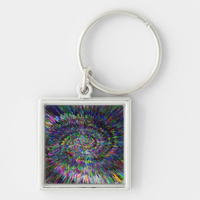 3D Dimensional Art Abstract Key Ring (Front)