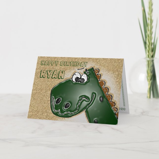 3D Dinosaur Birthday Card (Front)