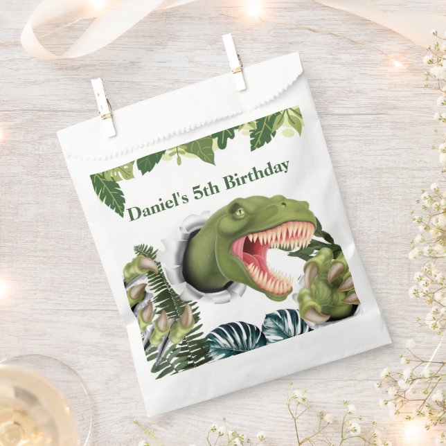 3D Dinosaur Birthday Favour Bag (Clipped)