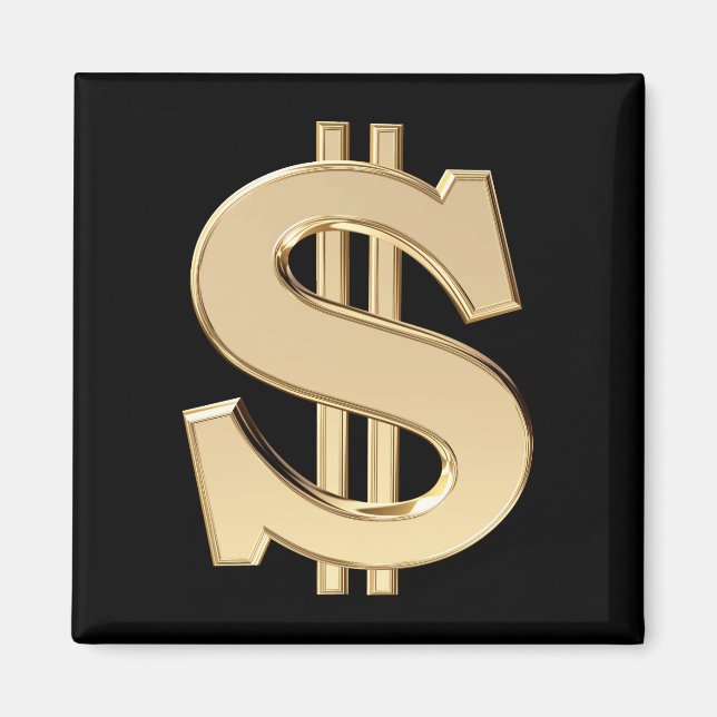 3D dollar sign Magnet (Front)