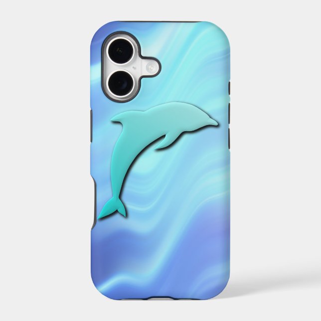 3D Effect Blue Dolphin (Back)