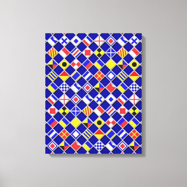 3D Effect Chequered Nautical Flag tiles Decor (Front)