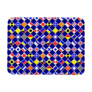 3D Effect Chequered Nautical Flag tiles Decor Magnet