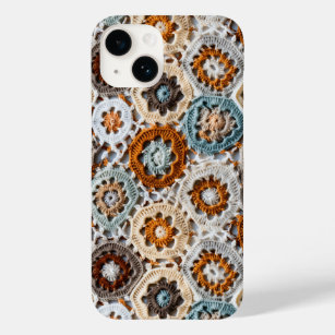 3D Effect Crochet Knit Blanket in Fall Colours Case-Mate iPhone 14 Case