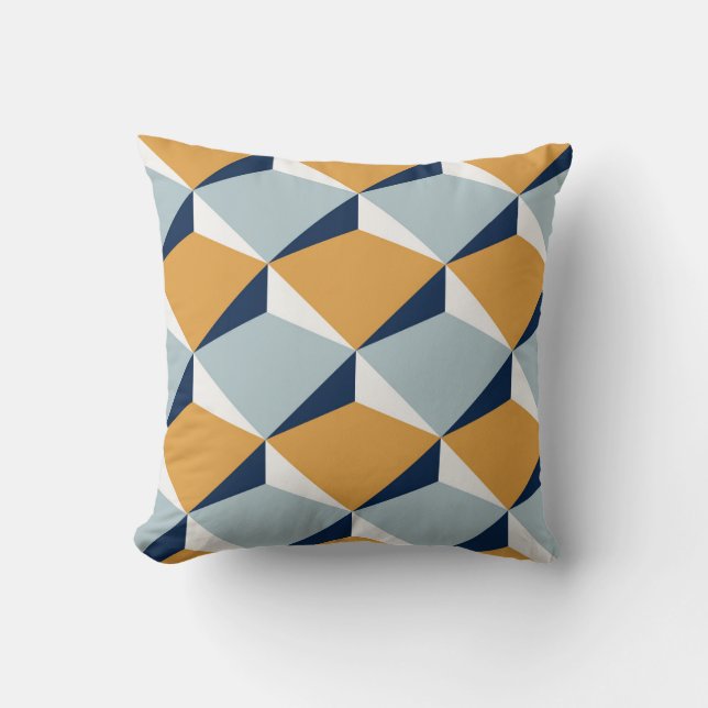3D Effect Geometric: Seamless Pattern Design Cushion (Front)