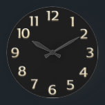 3D  Effect Gold Champagne Minimalism Modern Black Large Clock<br><div class="desc">Unique minimal and decorative 
Corresponds to actual fashion trend in marble home decor.
You can change the shape and color of the hand.</div>