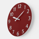 3D  Effect Silver GRAY Minimalism Modern Burgundy Large Clock<br><div class="desc">Unique minimal and decorative 
Corresponds to actual fashion trend in marble home decor.
You can change the shape and colour of the hand.</div>