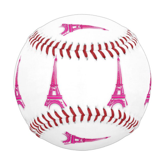 3d Eiffel tower, France clipart Baseball (Front)