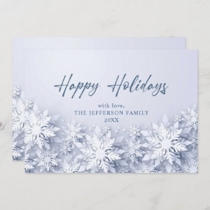 3D Elegant Snowflakes Christmas Greeting Holiday Card