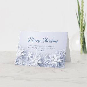 3D Elegant Snowflakes Corporate Christmas Greeting Holiday Card