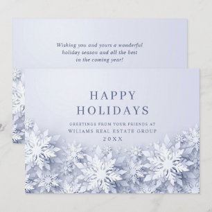 3D Elegant Snowflakes Corporate Christmas Greeting Holiday Card