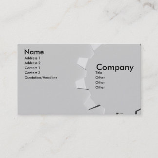 3D Embossed Look Gear Business Card