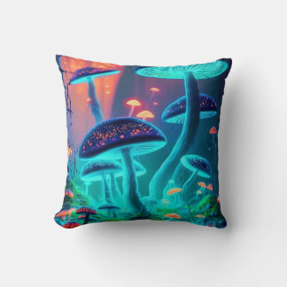 3d fantasy forest graphics mushroom cushion