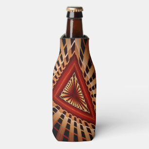 3D Fantasy Network Modern Fractal Graphic Design Bottle Cooler
