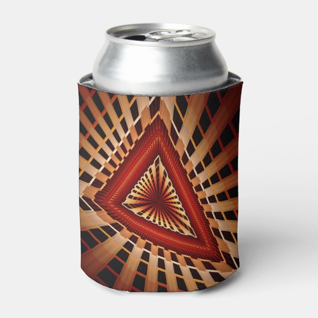 3D Fantasy Network Modern Fractal Graphic Design Can Cooler (Can Front)