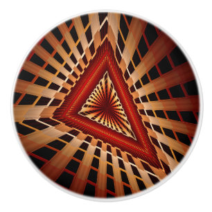 3D Fantasy Network Modern Fractal Graphic Design Ceramic Knob