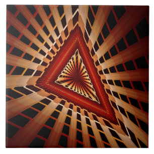 3D Fantasy Network Modern Fractal Graphic Design Ceramic Tile