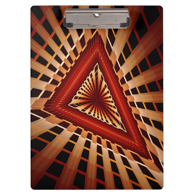3D Fantasy Network Modern Fractal Graphic Design Clipboard (Front)