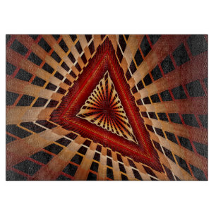 3D Fantasy Network Modern Fractal Graphic Design Cutting Board