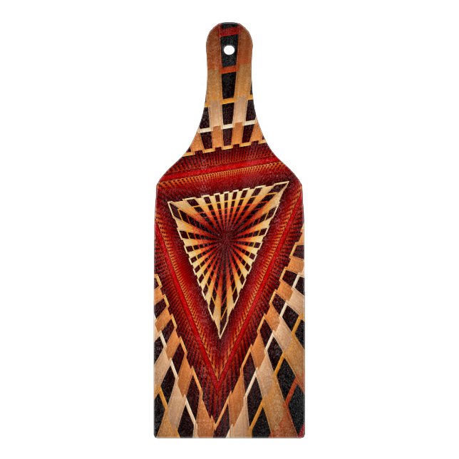 3D Fantasy Network Modern Fractal Graphic Design Cutting Board (Front)