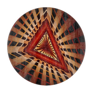 3D Fantasy Network Modern Fractal Graphic Design Cutting Board