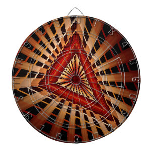 3D Fantasy Network Modern Fractal Graphic Design Dartboard