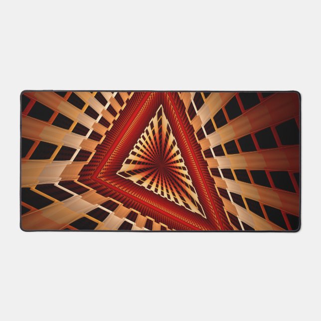 3D Fantasy Network Modern Fractal Graphic Design Desk Mat (Front)