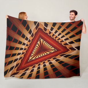 3D Fantasy Network Modern Fractal Graphic Design Fleece Blanket
