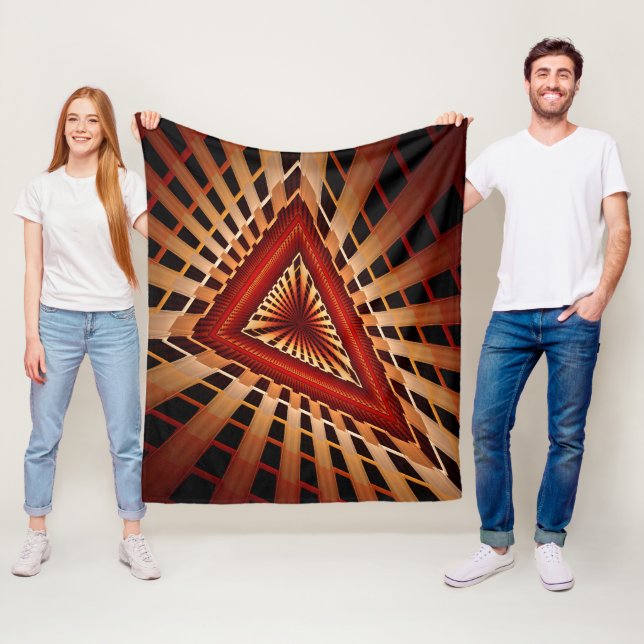 3D Fantasy Network Modern Fractal Graphic Design Fleece Blanket (In Situ)