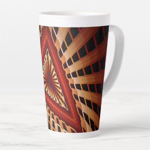 3D Fantasy Network Modern Fractal Graphic Design Latte Mug