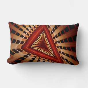 3D Fantasy Network Modern Fractal Graphic Design Lumbar Cushion