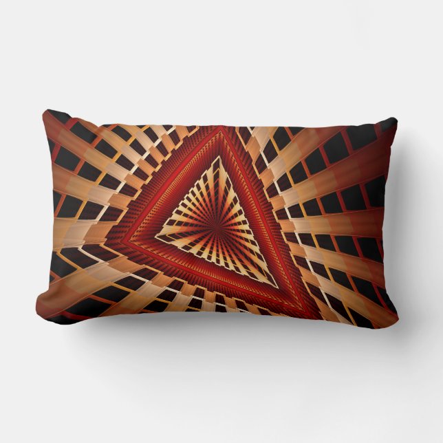 3D Fantasy Network Modern Fractal Graphic Design Lumbar Cushion (Front)