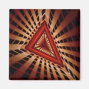 3D Fantasy Network Modern Fractal Graphic Design Magnet