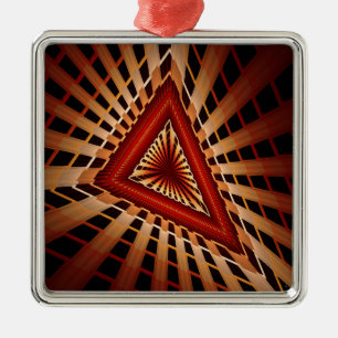 3D Fantasy Network Modern Fractal Graphic Design Metal Ornament