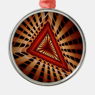 3D Fantasy Network Modern Fractal Graphic Design Metal Ornament