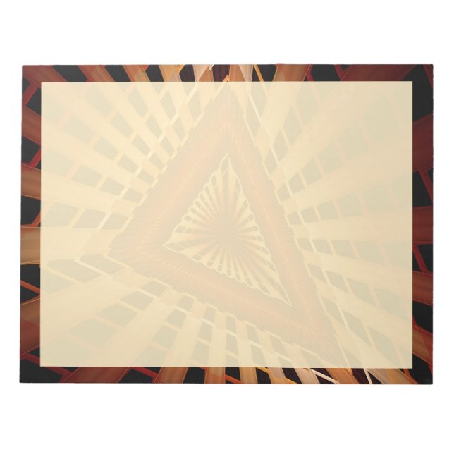 3D Fantasy Network Modern Fractal Graphic Design Notepad (Front)