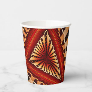 3D Fantasy Network Modern Fractal Graphic Design Paper Cups