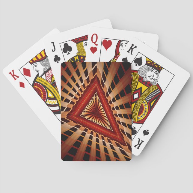3D Fantasy Network Modern Fractal Graphic Design Playing Cards (Back)