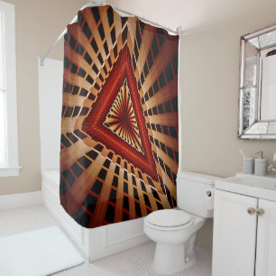 3D Fantasy Network Modern Fractal Graphic Design Shower Curtain