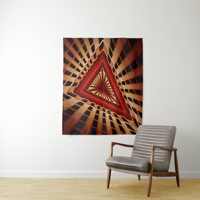 3D Fantasy Network Modern Fractal Graphic Design Tapestry (In Situ)