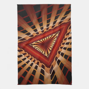 3D Fantasy Network Modern Fractal Graphic Design Tea Towel