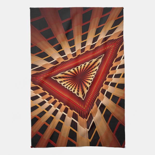 3D Fantasy Network Modern Fractal Graphic Design Tea Towel (Vertical)