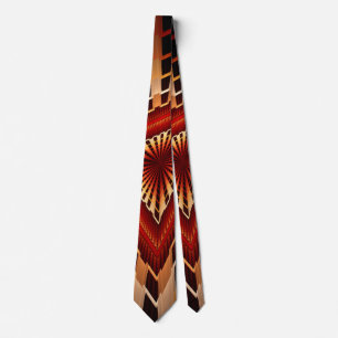 3D Fantasy Network Modern Fractal Graphic Design Tie